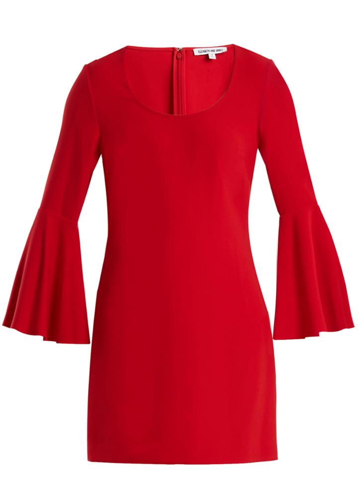 Elizabeth And James Phillipa Scoop-neck Stretch-cady Dress