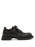 Matchesfashion.com Jil Sander - Exaggerated Sole Leather Trim Derby Shoes - Mens - Black