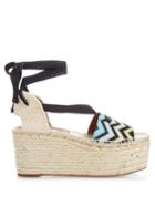 Missoni Mare Zigzag-knit Espadrille Flatform Wedges
