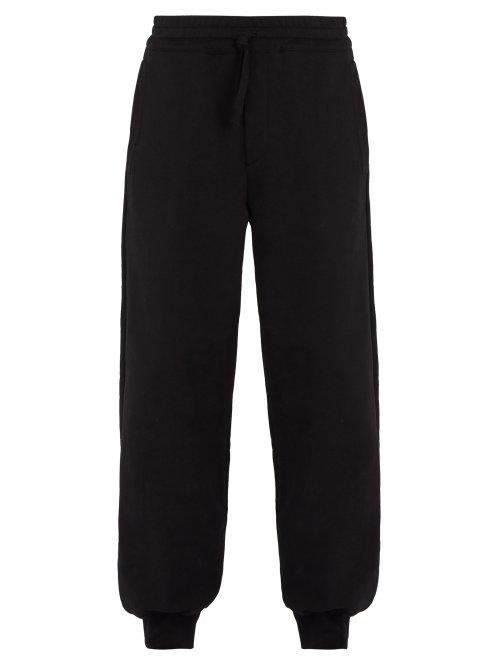 Matchesfashion.com Alexander Mcqueen - Tapered Leg Cotton Jersey Track Pants - Mens - Black