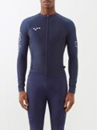 Pedla - Heritage Luxe Zipped Jersey Cycling Top - Mens - Blue Navy