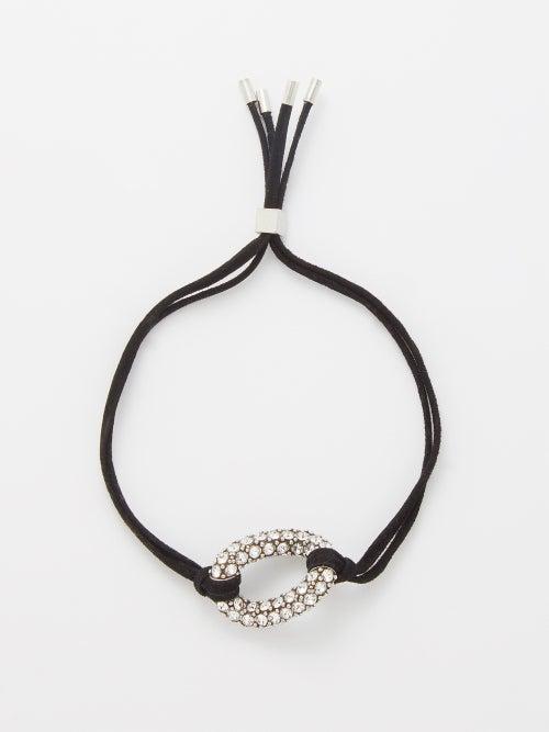 Isabel Marant - Crystal-embellished Velour Bracelet - Womens - Black