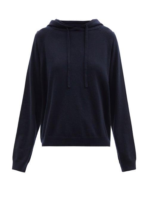Allude - Hooded Cashmere Sweater - Womens - Navy