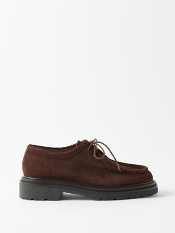 Legres - 18 Tread-sole Suede Derby Shoes - Womens - Brown
