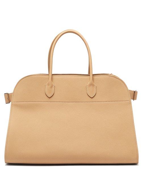 Matchesfashion.com The Row - Margaux 17 Grained Leather Tote Bag - Womens - Light Tan