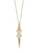 Matchesfashion.com Bibi Van Der Velden - Mammoth Alligator Bite 18kt Gold Necklace - Womens - White