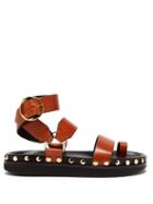 Matchesfashion.com Isabel Marant - Nirvy Stud Embellished Leather Sandals - Womens - Tan