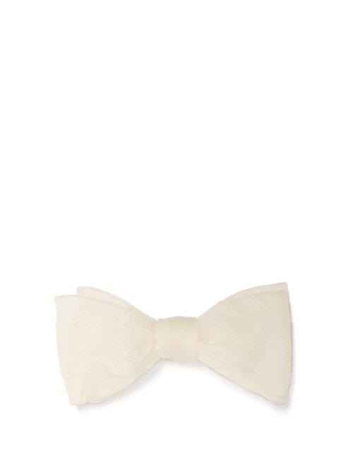 Matchesfashion.com Title Of Work - Silk Mesh Bow Tie - Mens - White