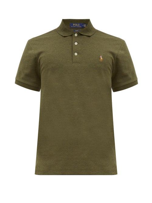 Matchesfashion.com Polo Ralph Lauren - Slim Fit Embroidered Logo Polo Shirt - Mens - Green