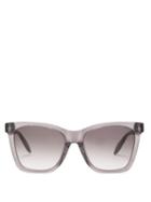 Matchesfashion.com Alexander Mcqueen - Square Acetate Sunglasses - Womens - Grey