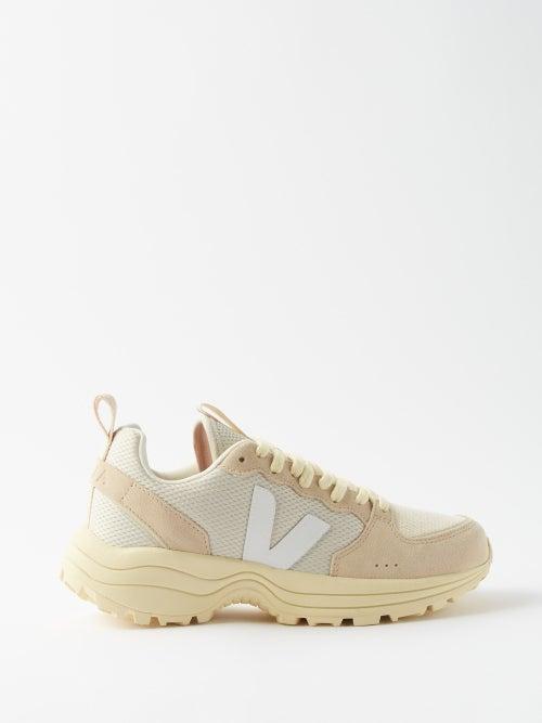 Veja - Venturi Mesh And Suede Trainers - Womens - Beige