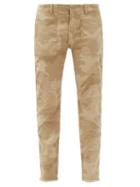 Matchesfashion.com Nili Lotan - Jenna Camo-print Cotton-blend Slim-leg Trousers - Womens - Khaki