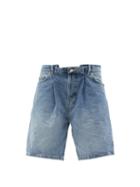 Matchesfashion.com Raey - Board Fold Denim Shorts - Womens - Light Blue