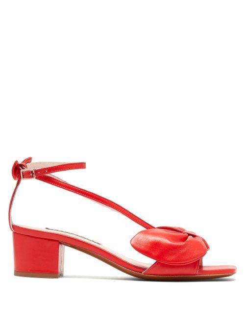 Matchesfashion.com Alexachung - Cha Cha Leather Sandals - Womens - Red