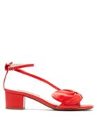 Matchesfashion.com Alexachung - Cha Cha Leather Sandals - Womens - Red