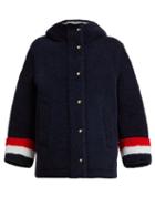 Matchesfashion.com Thom Browne - Reversible Hooded Shearling Jacket - Womens - Navy Multi