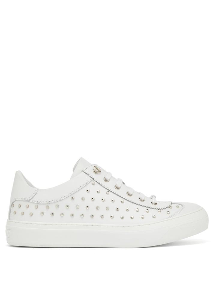 Jimmy Choo Ace Stud-embellished Leather Trainers