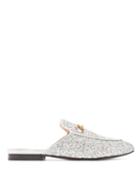 Matchesfashion.com Gucci - Princetown Glitter Backless Loafers - Womens - Silver
