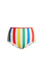 Matchesfashion.com Solid & Striped - The Brigitte High Waisted Bikini Bottoms - Womens - Multi Stripe