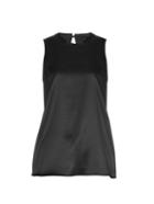 Brunello Cuccinelli High-neck Silk-blend Satin Tank Top