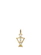 Matchesfashion.com Jade Trau - Sagittarius Diamond & 18kt Gold Zodiac Charm - Womens - Yellow Gold