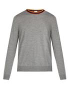 Matchesfashion.com Paul Smith - Artist Stripe Merino Wool Sweater - Mens - Light Grey