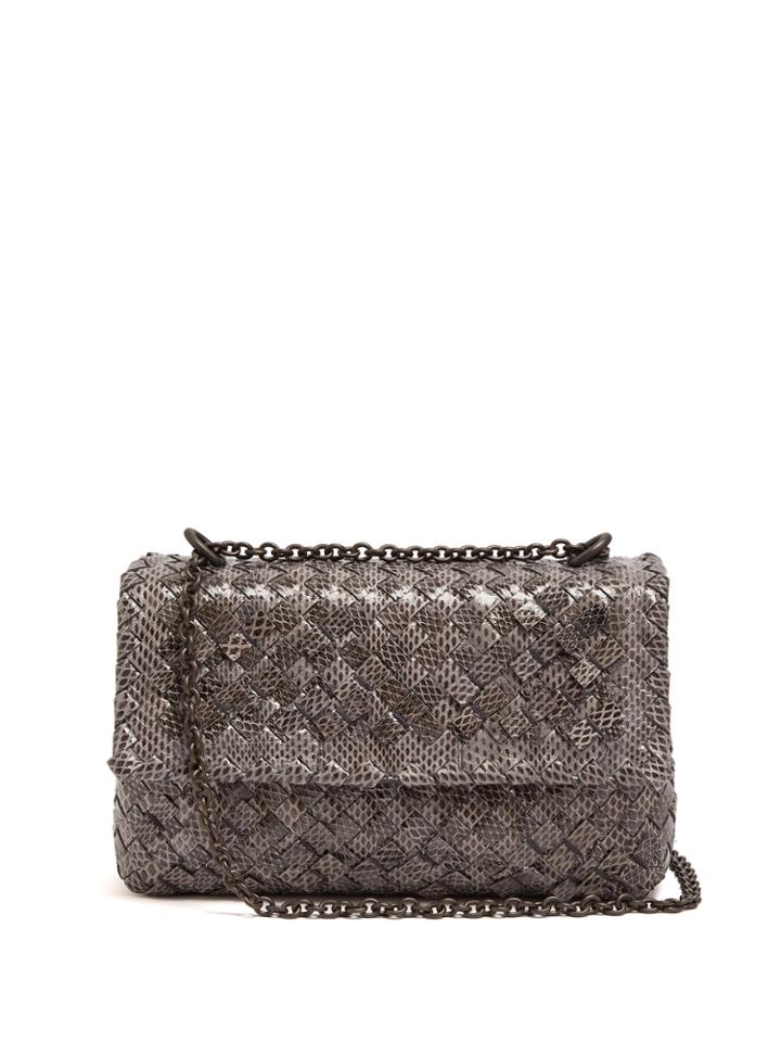 Bottega Veneta Olimpia Intrecciato Water-snake Shoulder Bag