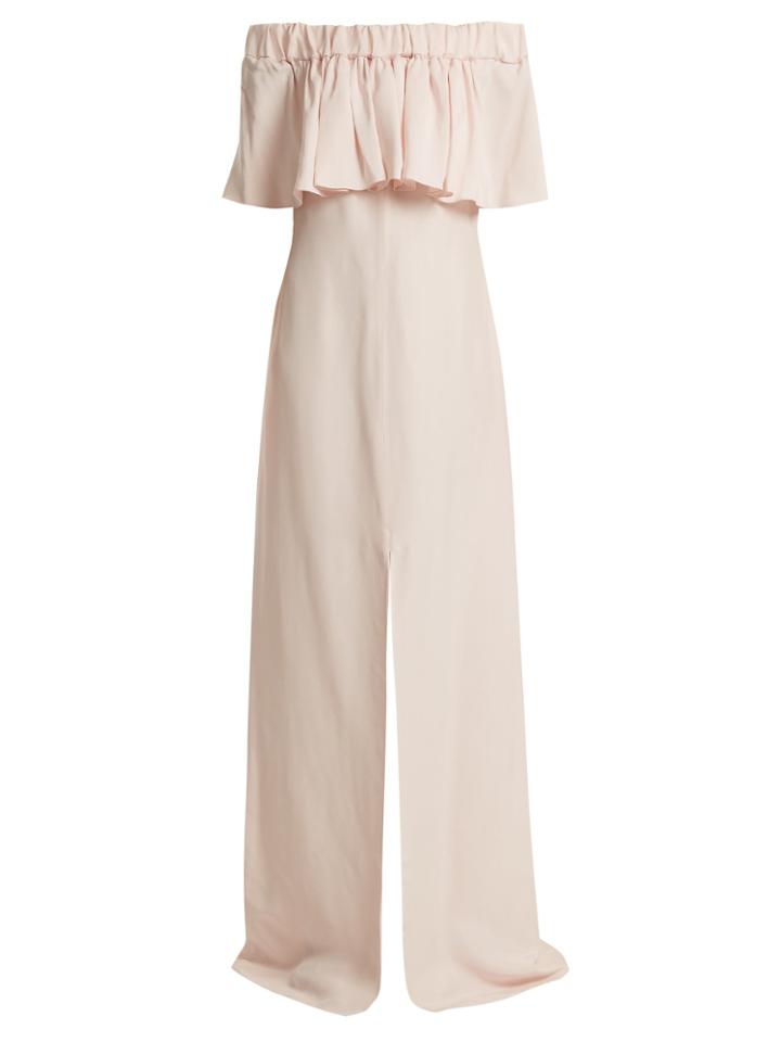 Maison Rabih Kayrouz Off-the-shoulder Ruffle-trimmed Gown