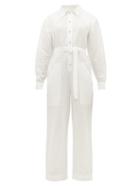 Matchesfashion.com Etro - Slubbed Linen-blend Poplin Boiler Suit - Womens - White