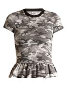 Balenciaga Round-neck Camouflage-print Wool T-shirt