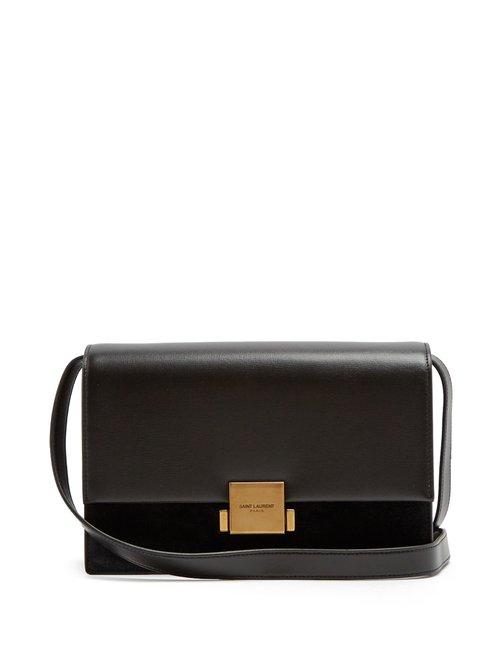 Matchesfashion.com Saint Laurent - Bellechasse Medium Leather And Suede Bag - Womens - Black