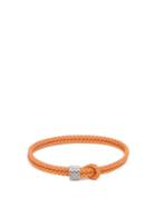 Matchesfashion.com Bottega Veneta - Double Intrecciato Woven Leather Bracelet - Mens - Orange