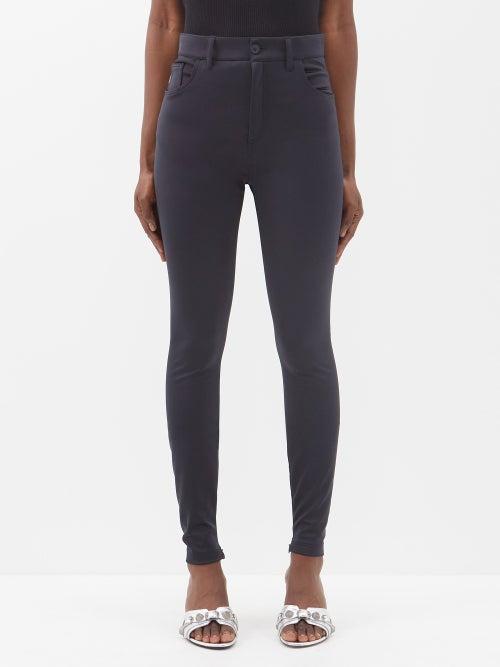 Balenciaga - Zip-cuff Stretch-jersey Leggings - Womens - Black