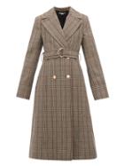 Matchesfashion.com Stella Mccartney - Pow Double Breasted Checked Wool Coat - Womens - Black