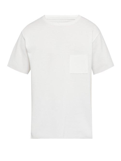Matchesfashion.com Snow Peak - Crew Neck Cotton Blend Jersey T Shirt - Mens - White