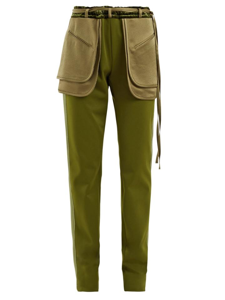 Valentino Exposed-pocket Silk-blend Trousers