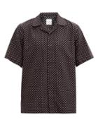 Matchesfashion.com Paul Smith - Cuban-collar Polka-dot Cotton-poplin Shirt - Mens - Black Orange