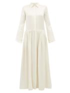 Matchesfashion.com White Story - Lucy Satin Maxi Dress - Womens - Ivory