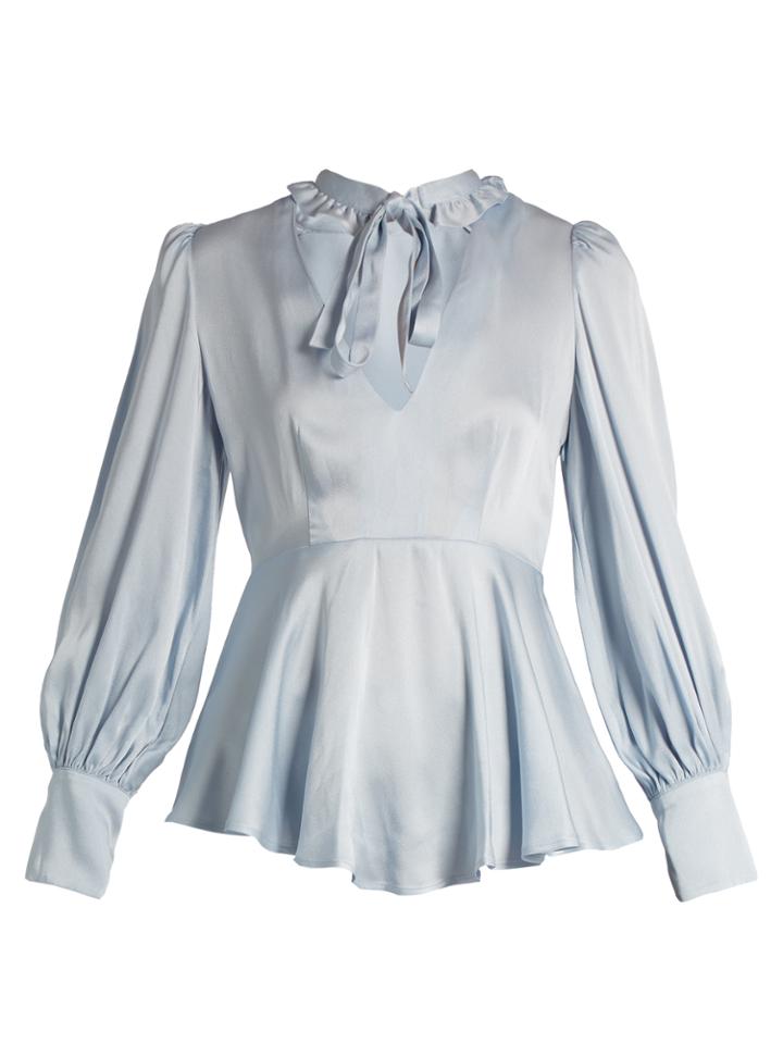 Alexachung Tie-neck Satin Blouse
