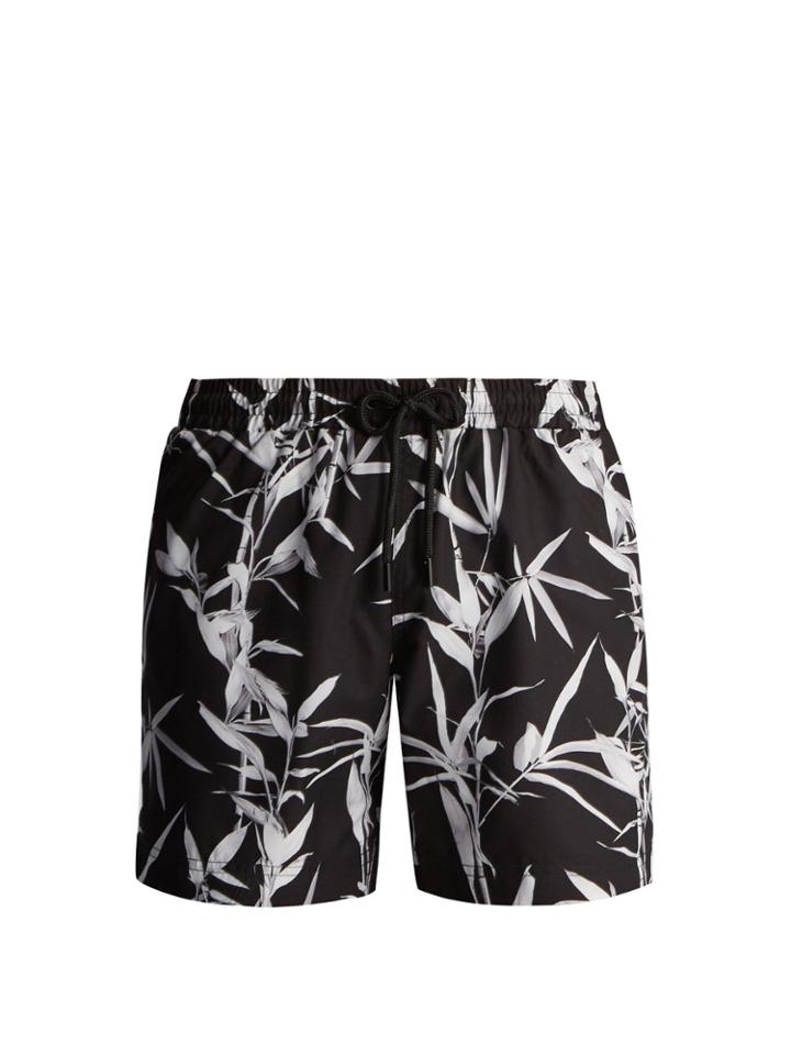 Commas Bamboo-print Swim Shorts