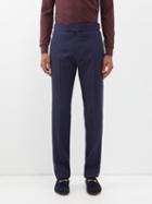 Tom Ford - Tailored Twill Trousers - Mens - Navy