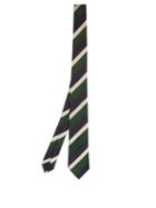 Matchesfashion.com Gucci - Schoolboy Stripe Logo Jacquard Silk Tie - Mens - Green Multi