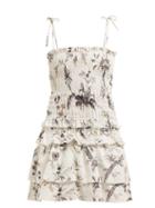 Matchesfashion.com Sir - Marle Floral Ruffle Mini Dress - Womens - White Multi