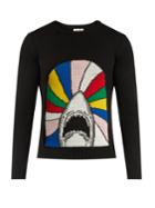 Saint Laurent Shark-jacquard Wool Sweater