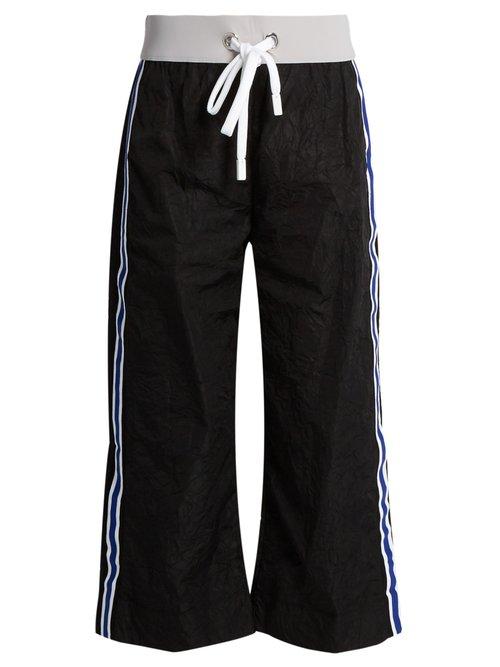 Matchesfashion.com No Ka'oi - Ula Ula Side Striped Cropped Trousers - Womens - Black Multi