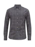 Matchesfashion.com Dunhill - Button Down Checked Flannel Shirt - Mens - Navy