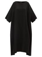 Matchesfashion.com Eskandar - Boat-neck Linen Midi Dress - Womens - Black