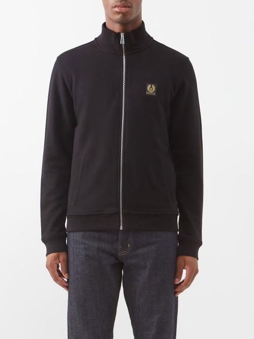 Belstaff - Logo-patch Cotton-fleece Track Top - Mens - Black