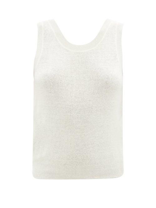 Ladies Rtw The Row - Cervia Linen-blend Sleeveless Sweater - Womens - Ivory