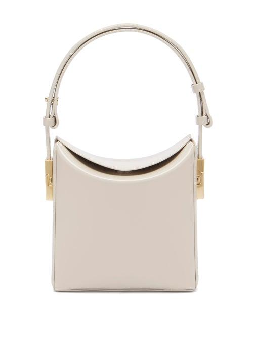 Ladies Bags Osoi - Lunch Half Leather Shoulder Bag - Womens - Grey